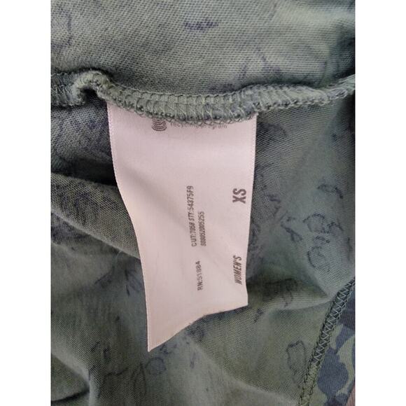 Patagonia Basic Tee Womens XS Pullover Crewneck 3/4 Sleeve Floral Green - Picture 7 of 9